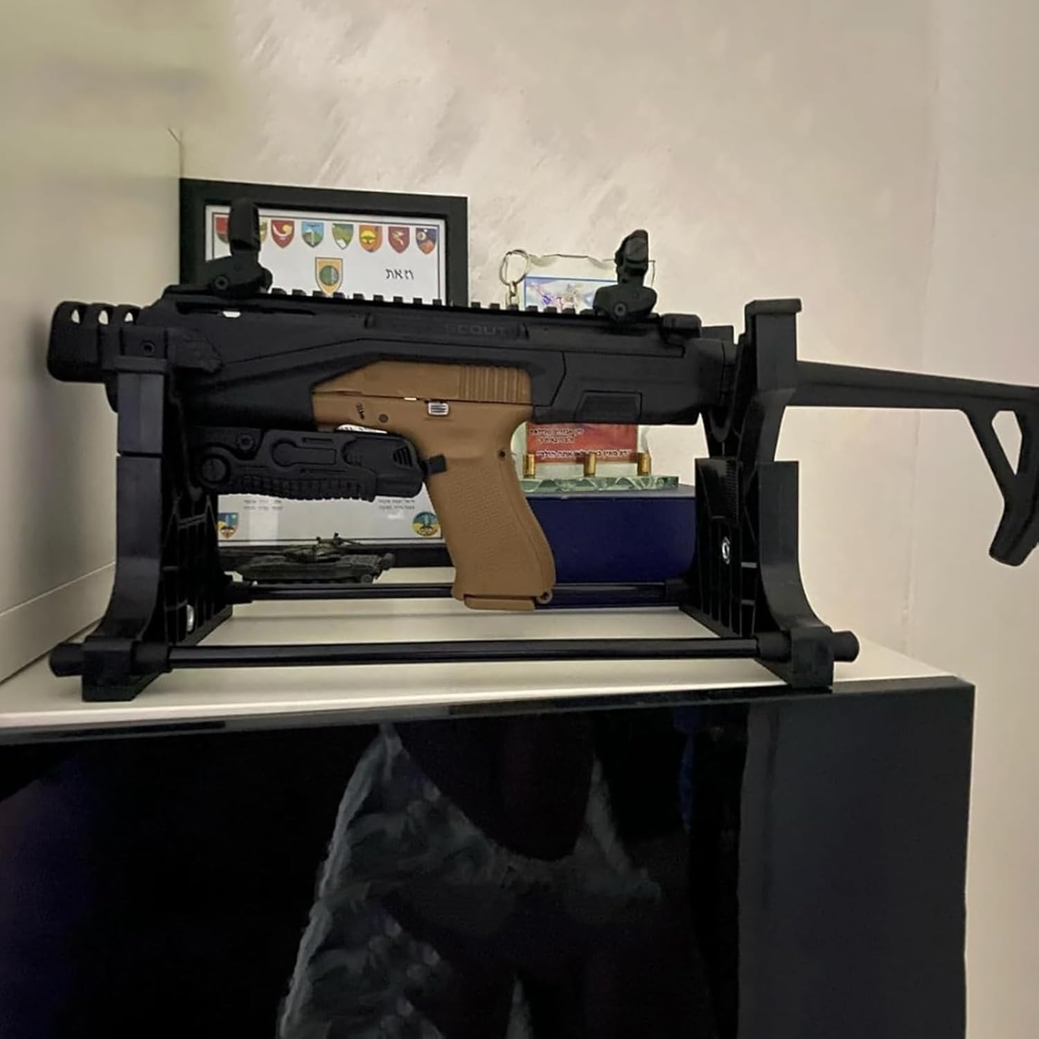 Banco Y Soporte para Rifle, Soporte de Limpieza de Armas, Soporte para Pistolas de Aire, Limpieza Y Mantenimiento de Armas, Soporte de Limpieza de Armas, Soporte Compacto para Rifle Y Escopeta