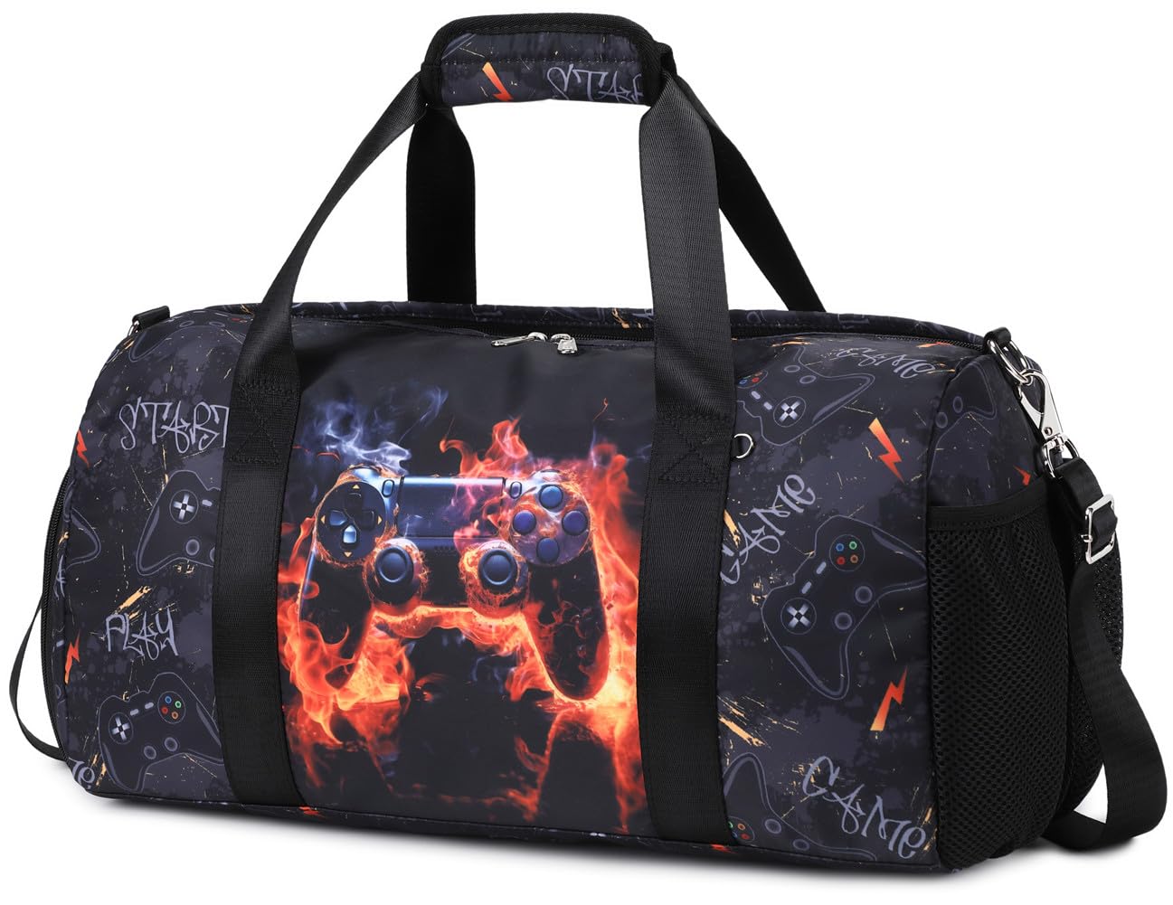 Boy Sports Bag Kids Small Gym Bag Travel Duffle Bags for Travel Gymnastics Swimming Bag with Wet Pocket