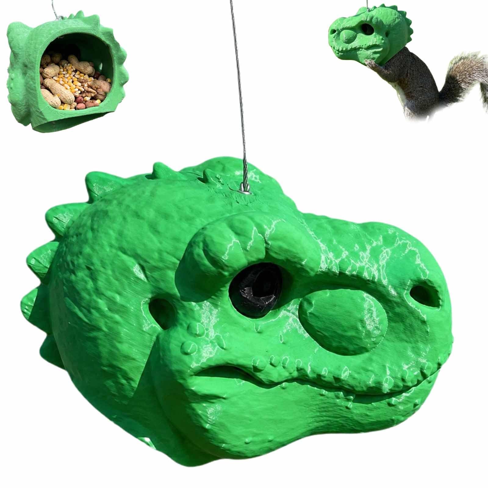 Mangeoire écureuil dinosaure pour stopper l'ennui au jardin avec ce lot de 3