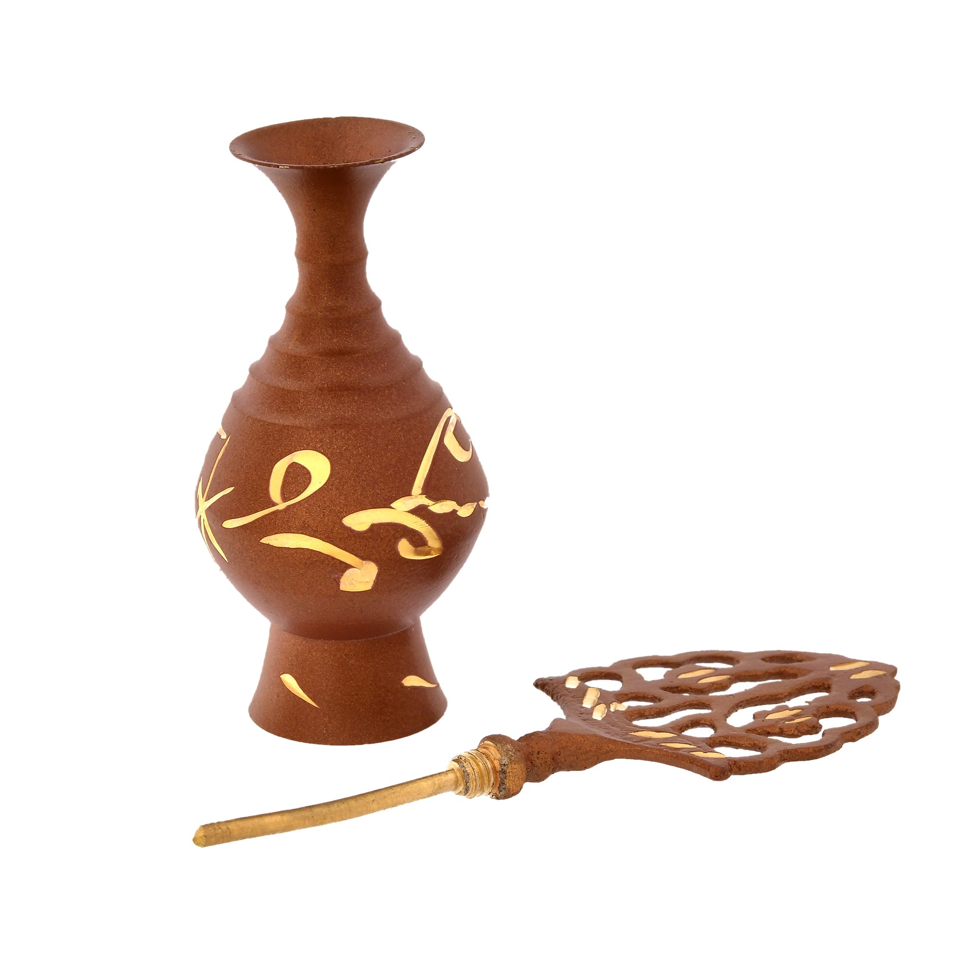Handcrafted Brass Surma Holder with Applicator Stick – Traditional Kohl Container (Without Surma) 1