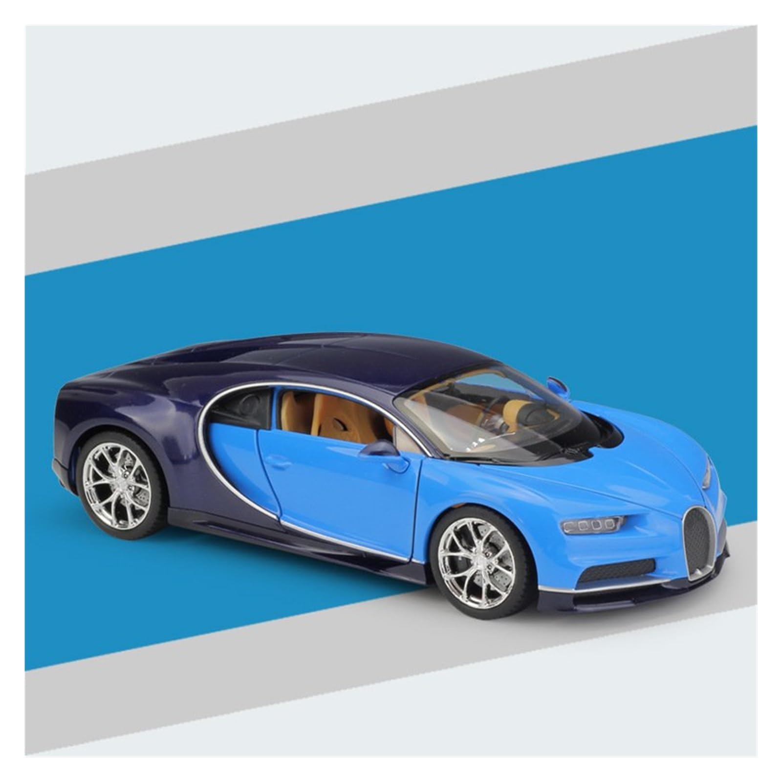 UIFCOG Die Cast Collectible Car Model 1:24 For Bugatti For Chiron Alloy Metal Diecast Model Car Collections(Blue)