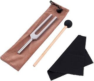 QIYUN Tuning Fork, 528 Hz Tuning Fork with Silicone Hammer and Cleaning Cloth Solfeggio Tuning Fork for DNA Repair Healing and Perfect Healing Musical Instrument