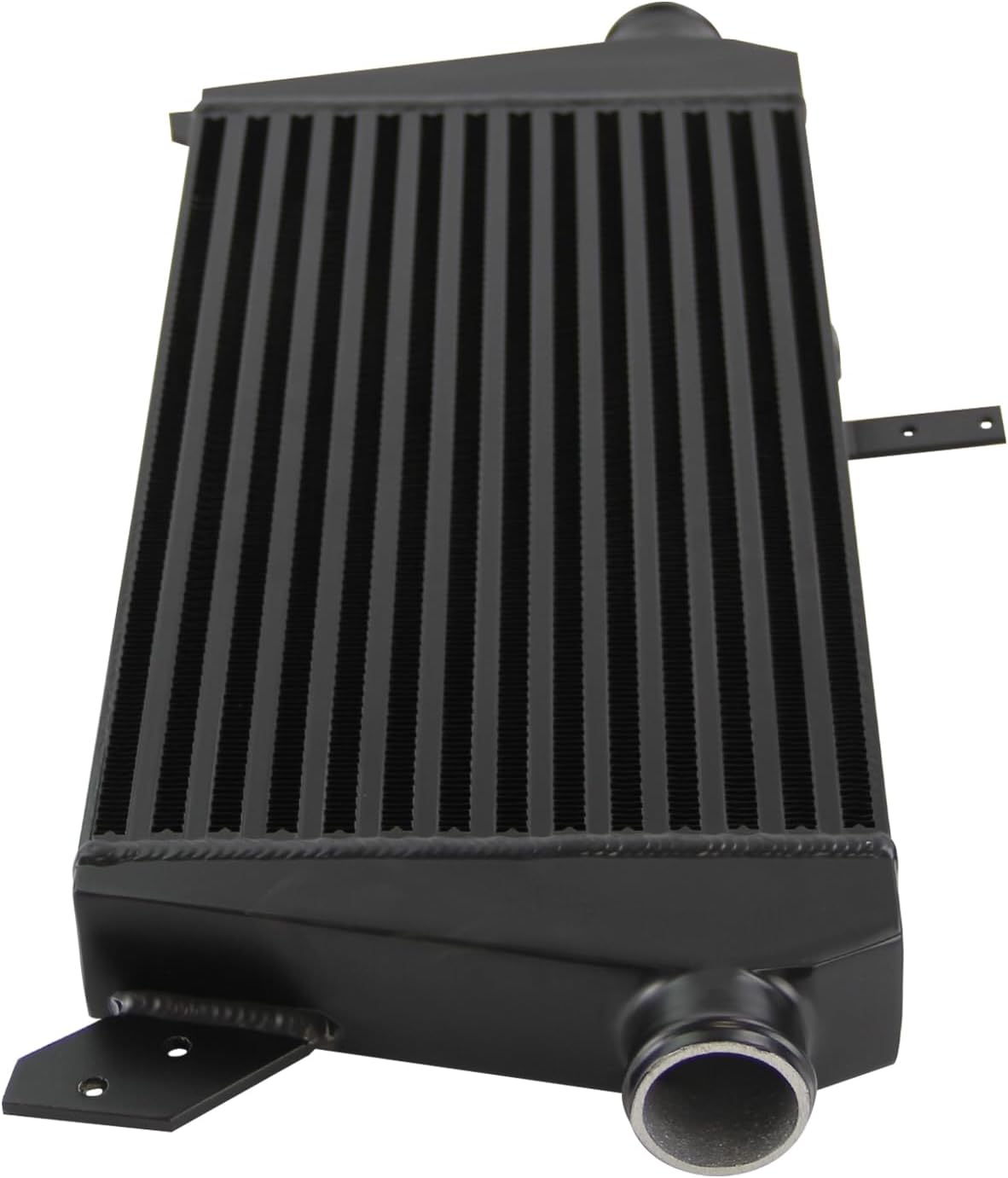 PKSABB Upgrade Front Mount Intercooler Bar & Plate Compatible with VW Passat GLS Audi A4 B5 B6 1.8L1996-2006 FMIC Aluminum Black