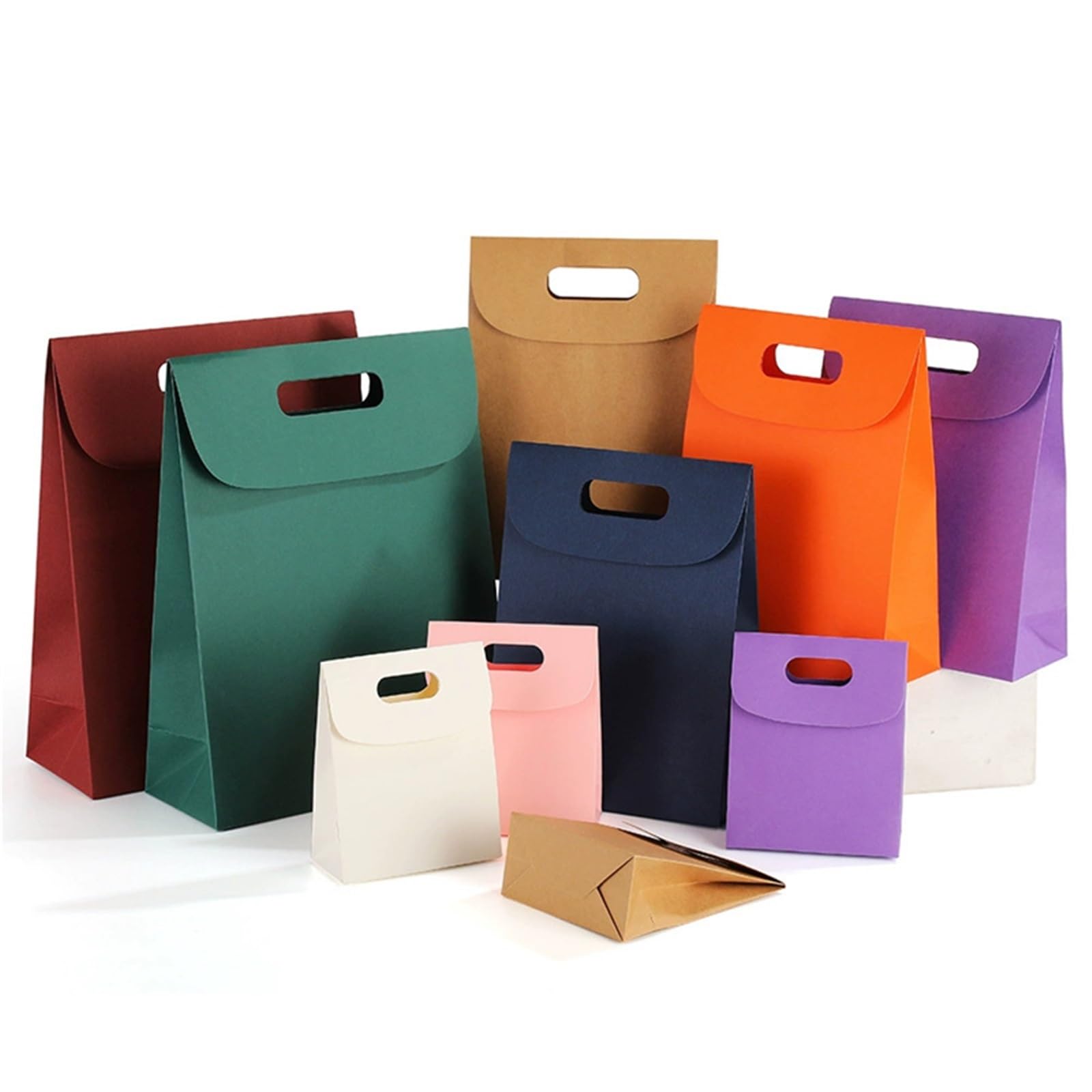 Bolsa Regalo 10 Piezas Caja De Regalo De Papel De Color