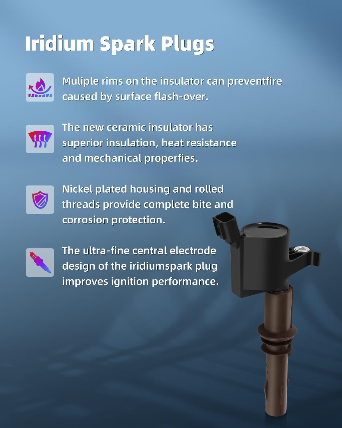 ECCPP ignition coils Pack of 8 DG521,coils packs,for Ford F-150,F-250/F350 Super Duty,Explorer,Mustang,Expedition &,for Lincoln Navigator &,for Mercury Mountaineer,4.6L 5.4