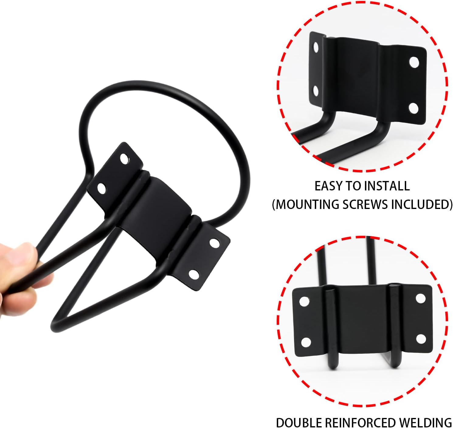 2PCS Black Stainless Steel Cup Holder - Universal Drink Holder for Boat, Truck, RV & ATV (Wall Mount & Magnetic Base Options) - Image 3