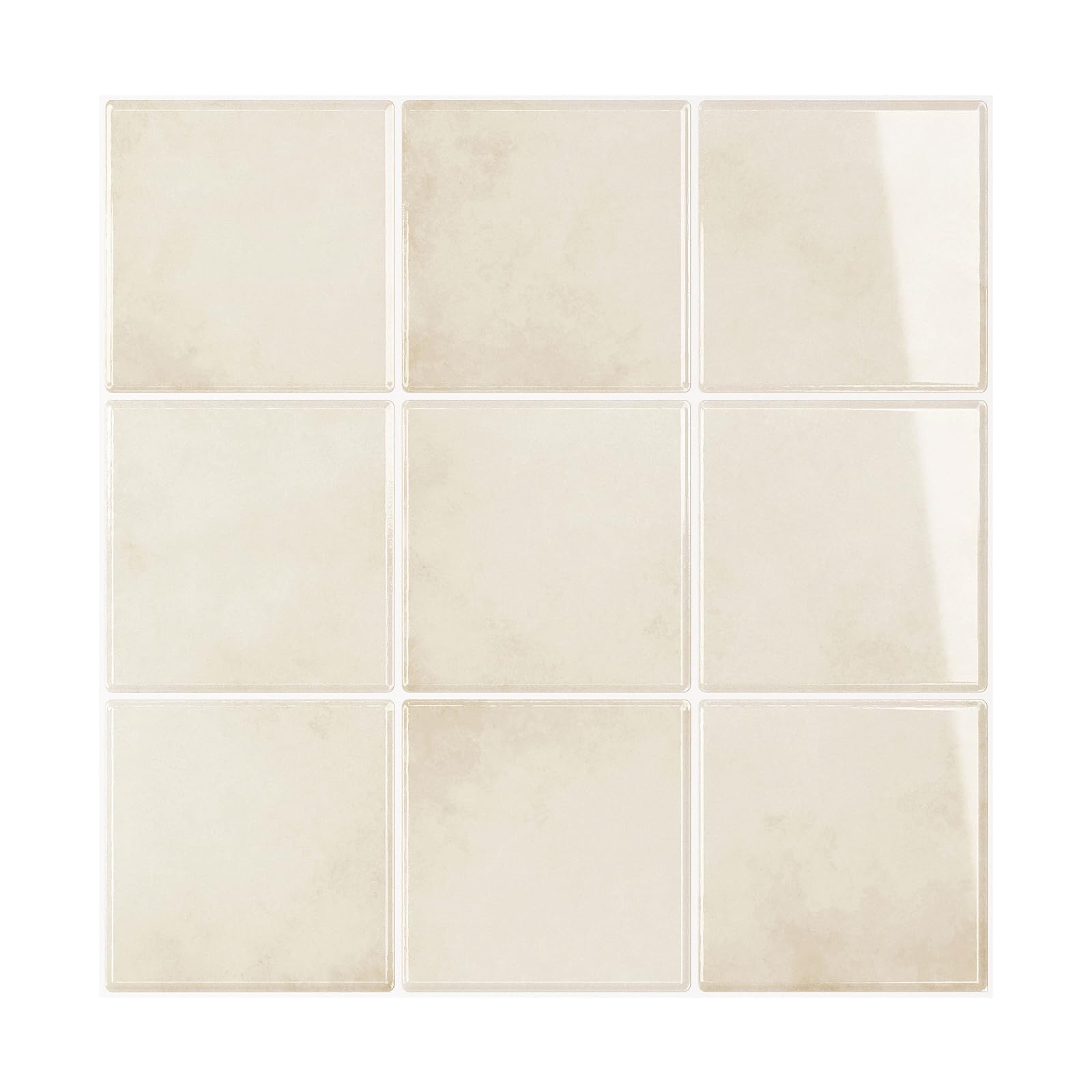 Photo 1 of VEELIKE Cream Beige Peel and Stick Backsplash Tiles - 12 Sheets