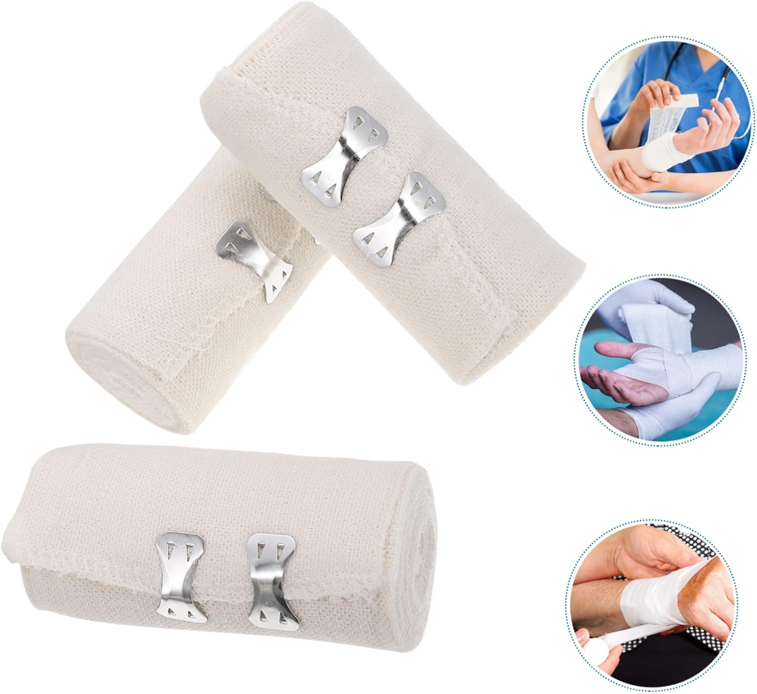 4pcs Elastic Compression Bandages Multi-Function Tapes for Care and Sports Protection Portable and Absorbent First Aid
