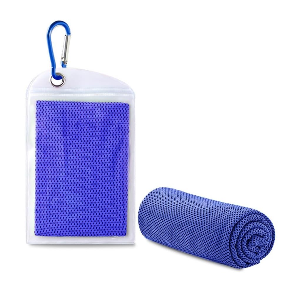 Clarture 2pcs Quick-Dry Microfiber Cooling Towel for Outdoor Sports - Sweat Absorption & Body Cooling Towels(Navy Blue)