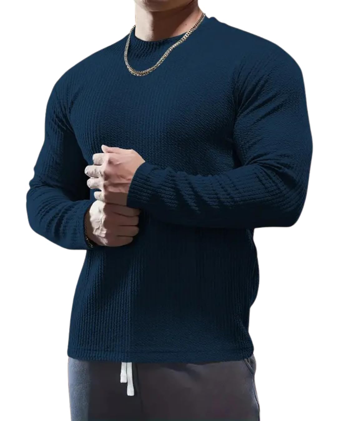 Men’s Stylish Full Sleeve Round Neck T-Shirt for Casual Wear Lycra Blend Regular Fit Comfortable Fashion T-Shirt for Men-picture-17