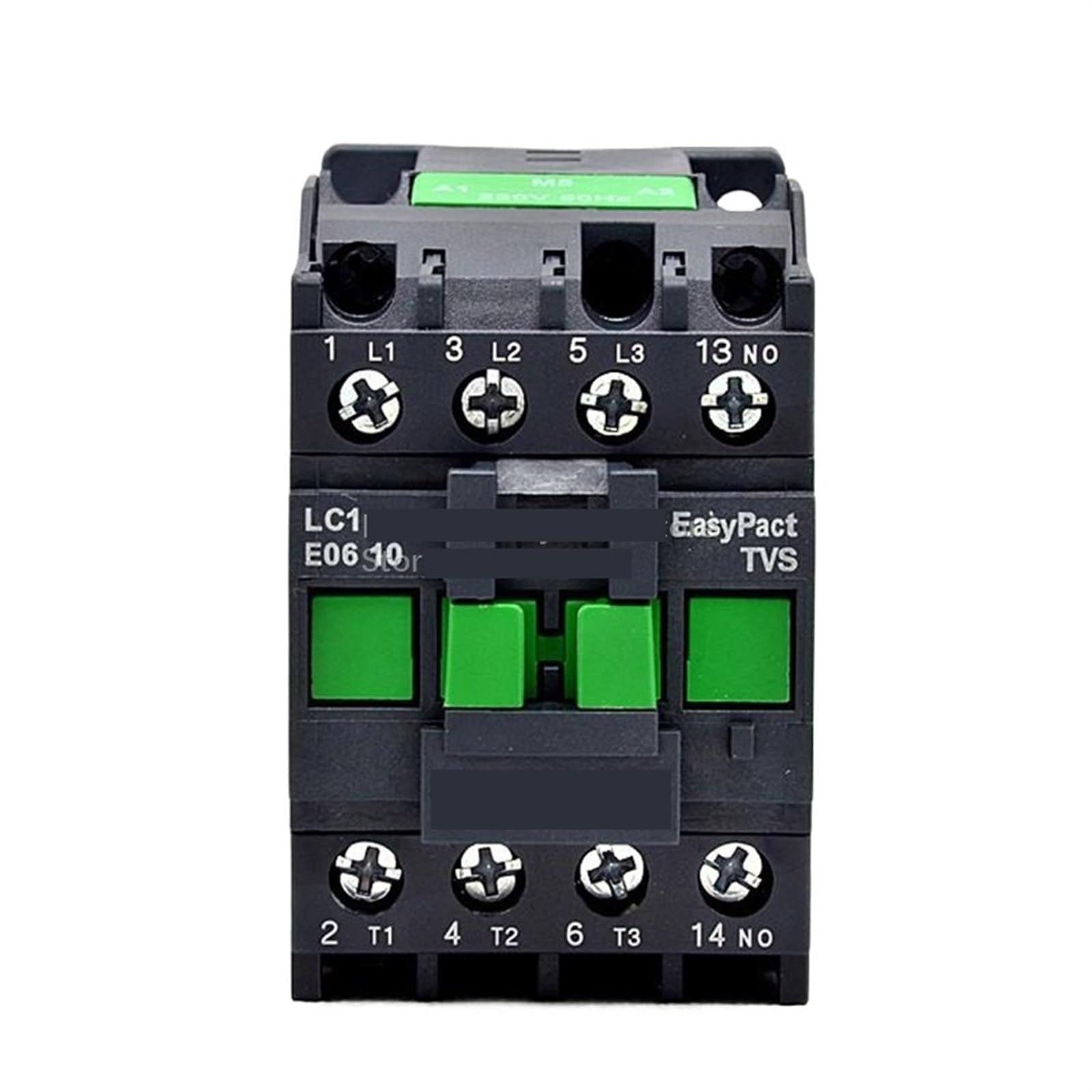 IVEKYKIBC 1Pcs LC1E0610M5N 2.2KW-380V 6A Contactor AC220V 50HZ 1NO Updated to LC1N0610M5N Contact Devices Din Rail