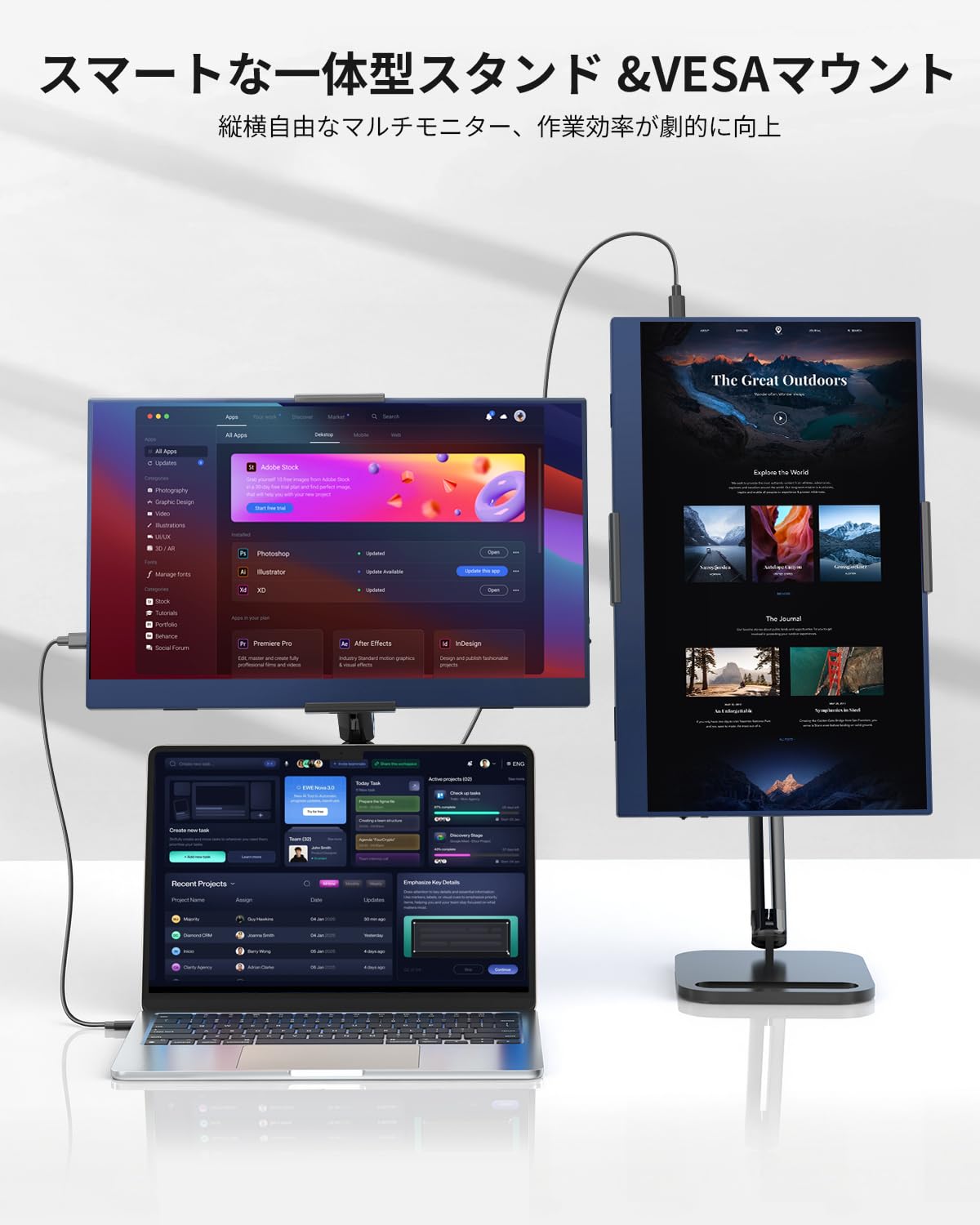 Amazon.co.jp: 【限定ネイビーデザイン】モバイルモニター 15.6インチ