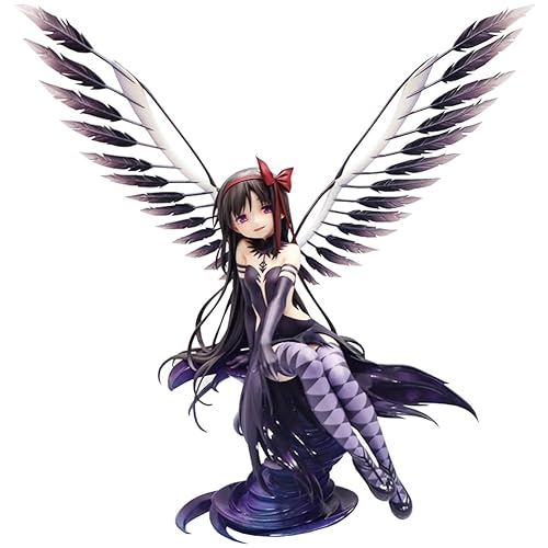 QAHEART Anime Akemi Homura Figure Winged Akemi Homura Action Figure Anime Girl Model Statue Figurine Ornaments - 9.84 inches - Akemi Homura Black