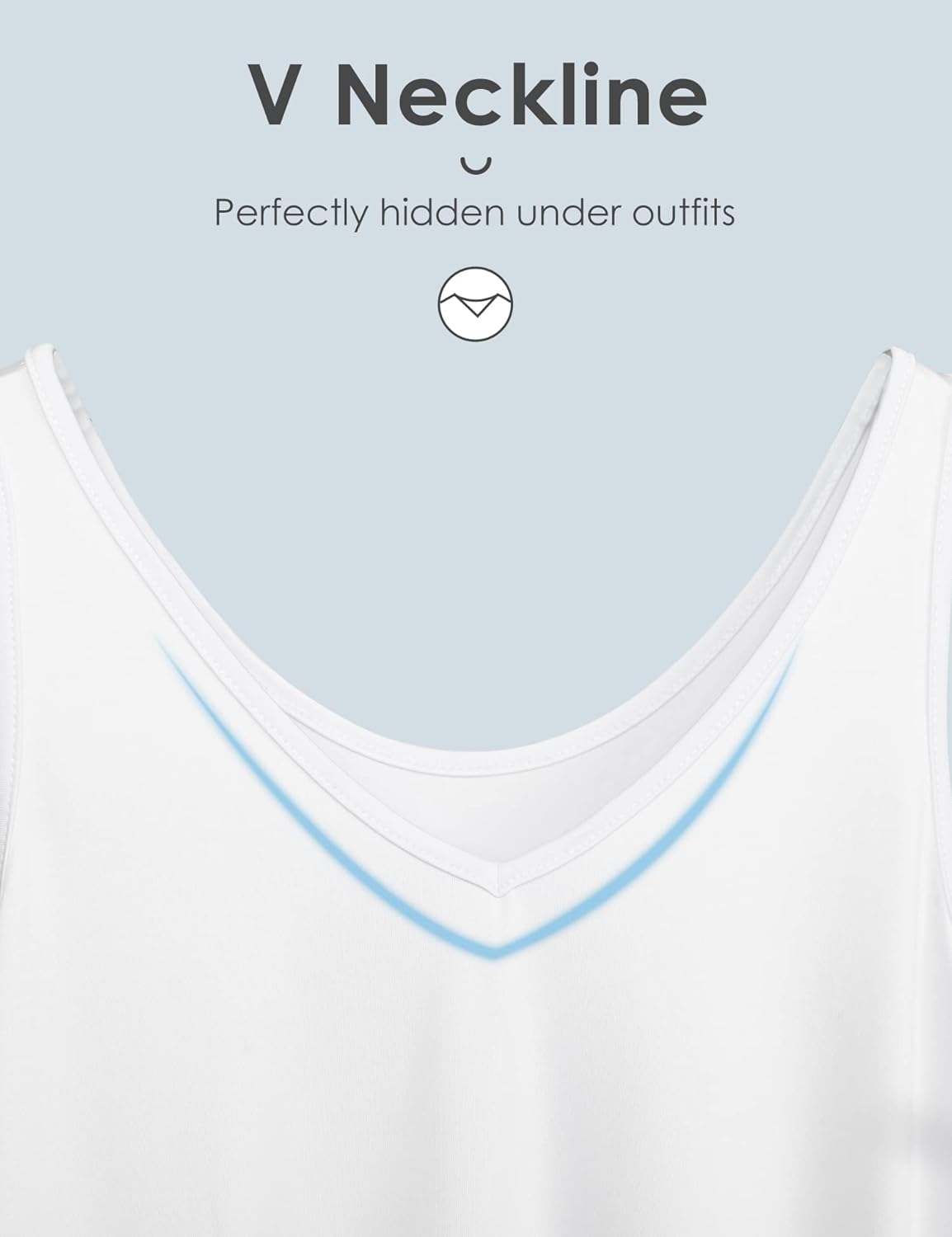 Womens Full Slip for Under Dress Tank Top Dress Slip Sleeveless Wide Straps - Image 3