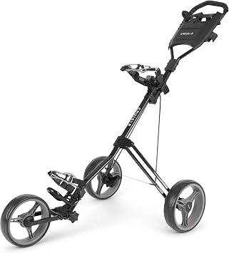 CRUISER CR-5 3 Wheel Golf Trolley - Lightweight Push Cart - Fits Any Bag - Easy Folding