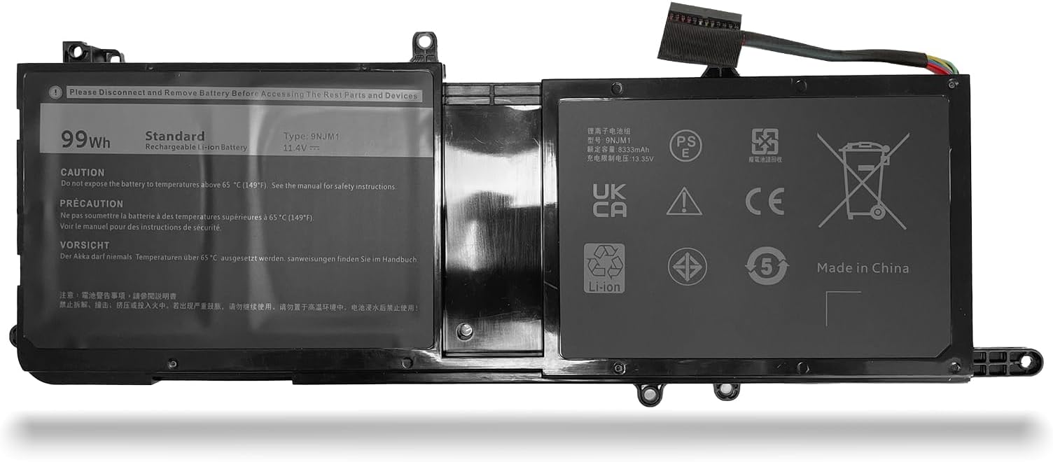 9NJM1 01D82 44T2R HF250 MG2YH 0546FF 546FF 0HF250 Laptop Battery Replacement for Dell Alienware 15 R3 R4 17 R4 R5 ALW17C-D1738 D1748 D1758 D1848 D2738 D2748 D2758 R1748 P31E001(11.4V 99Wh)