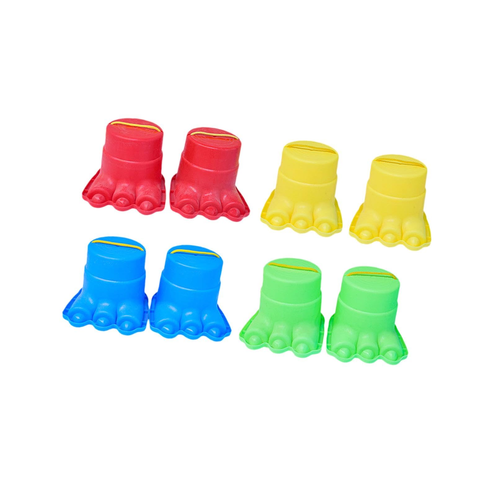 8 Teiliges Set Stelzen Set für Große Füße, Klassische Anti S Stelzenlauf Stelzen für Kinder von 4 10 Jahren, Hindernisparcours, Partys