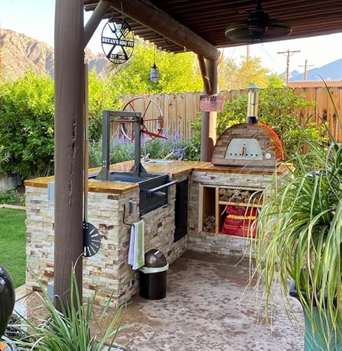 Authentic Pizza Ovens Maximus Red Wood-Fired Portable Outdoor Pizza Oven, Handmade in Portugal, Stainless Steel Chimney, Pizza Peel, Thermometer, Extra Floor Tile & Baking Dish Included - Image 3