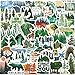Produktbild 50Pcs Wald Aufkleber, grün Woodland Umwelt Aufkleber für Jugendliche Erwachsene, Vinyl wasserdicht Cartoon Kiefer Baum Tiere Pflanze Aufkleber
