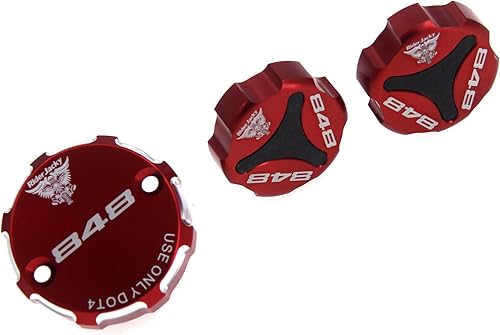 Miniatura 9 de Para Ducati 848EVO 2008-2013 2009 2010 2011 2012 CNC aluminio motocicleta freno delantero embrague y tapa de depósito de líquido de freno trasero