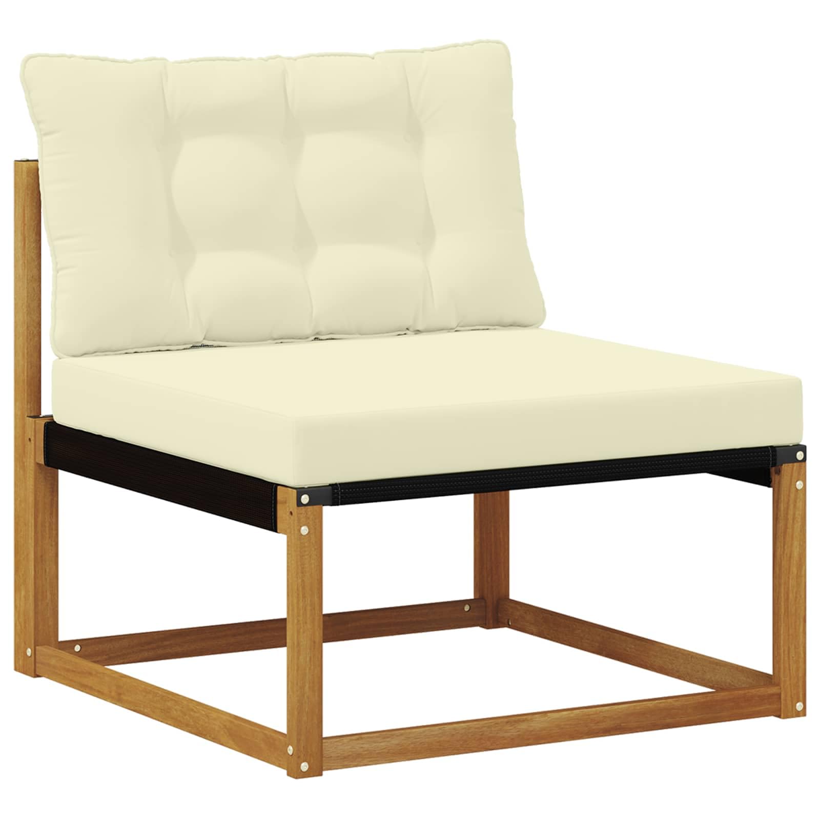 Gartenmöbelgarnitur 19-teilig aus Massivholz Akazie für Terrasse Balkon und Garten wetterfestes Sitzgruppen-Set mit Tisch, Sofas, Stühlen, Hockern