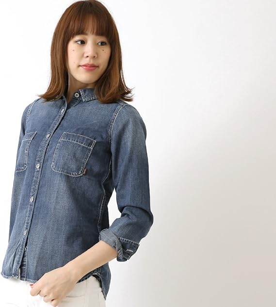 Amazon ヤヌーク Yanuk ベーシックライトデニムシャツ レディース S シャツ ブラウス 通販