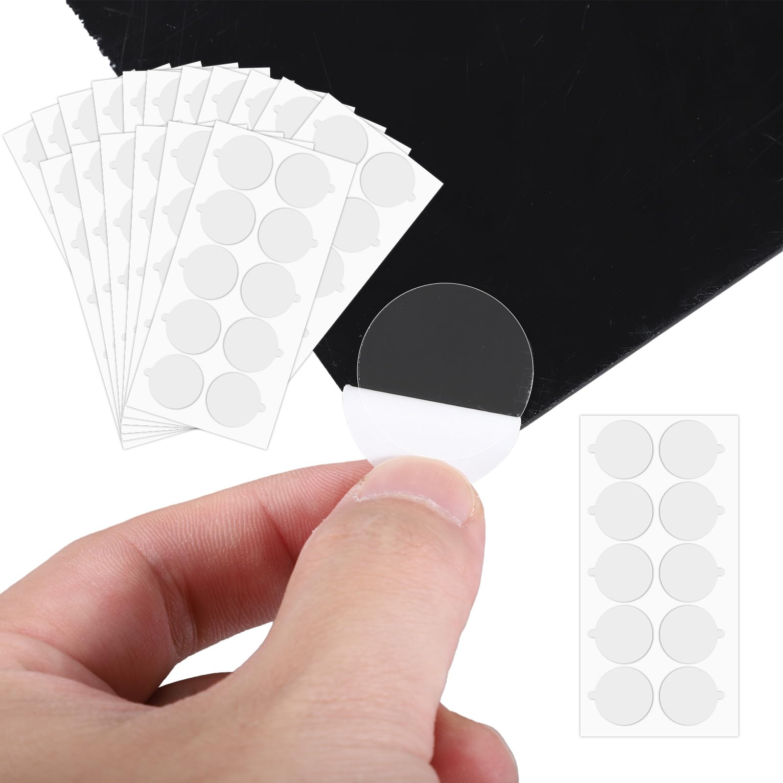 Photo 1 of 200PCS Adhesive Dots Double Sided, Double Sided Dots for Acoustic Foam Panels, 1inch Removable Mounting Tape with Strong Adhesive, Transparent Sound Proofing Putty Sticker, Heavy Duty Round Dot