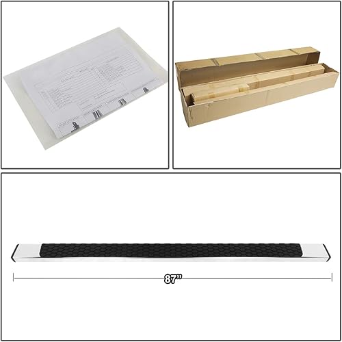 Miniatura 5 de DNA MOTORING STEPB-ZTL-8222-SS - Estribo de acero inoxidable de 5 pulgadas con barra de paso Nerf plana compatible con Ram 11-18 1500 Crew Cab de 4