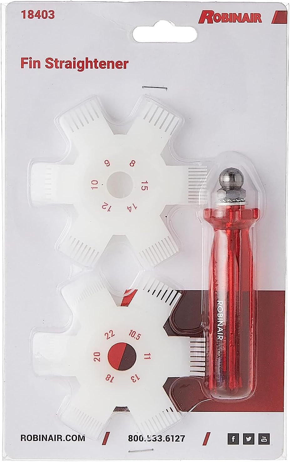 18403 Fin Straightener, White