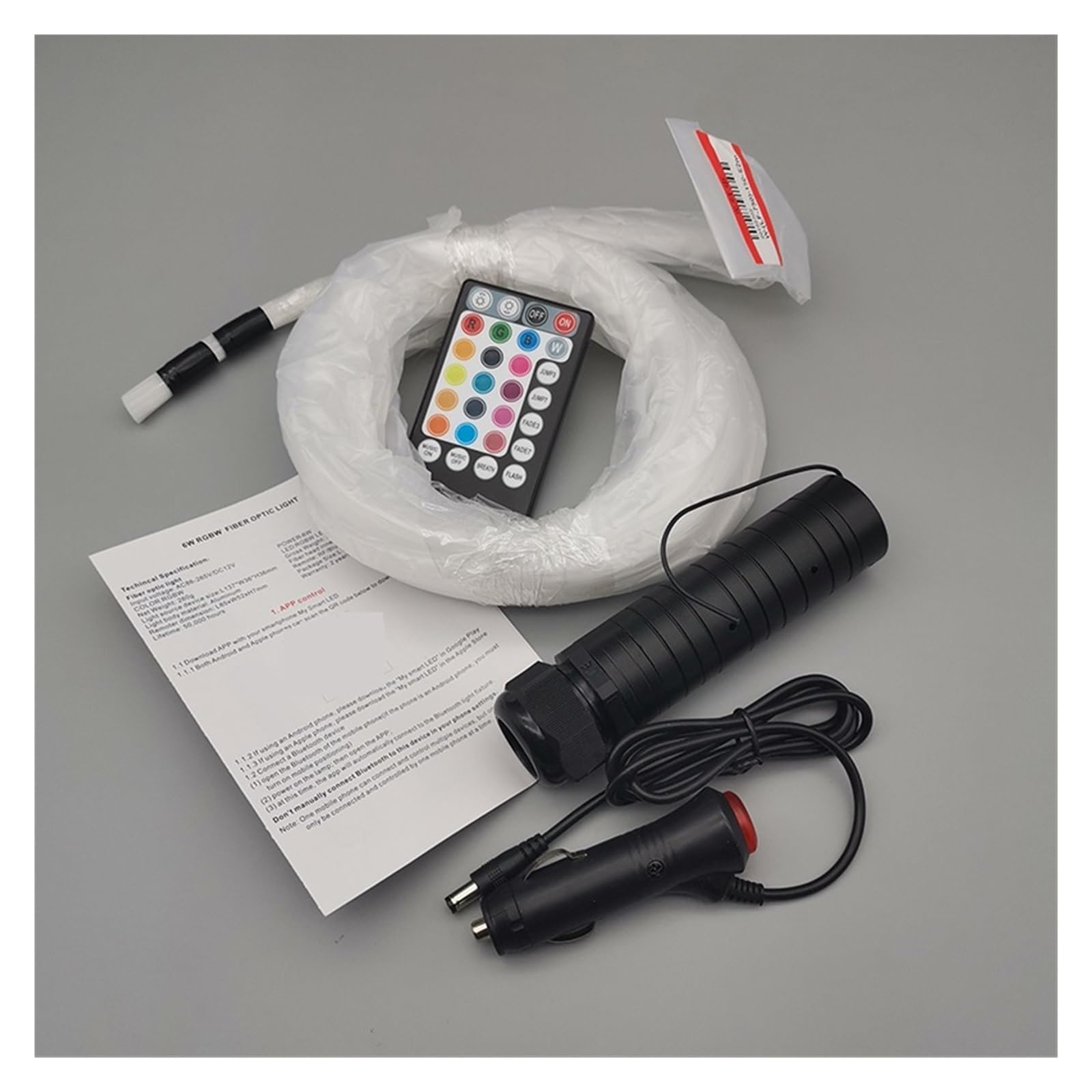 Luces de estrella para techo de coche para renovar interiores oscuros con fibra óptica 6W 6