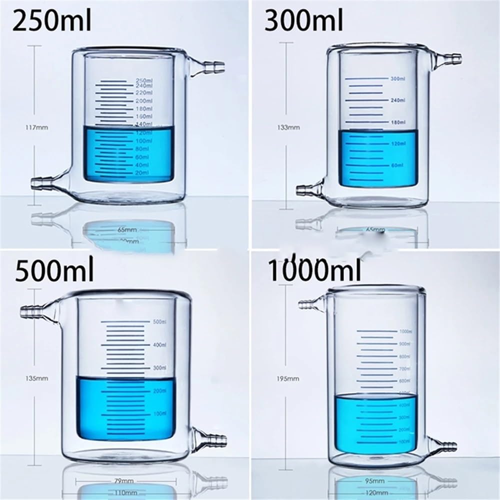 Zlewka laboratoryjna ze szkła borokrzemowego, Lab Glass Jacket Beaker 50-1000ml(50ml)