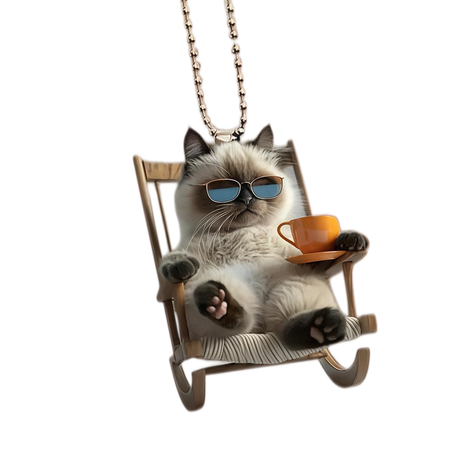 Laikoutd Lovely Cats Car Hanging Ornament Strong Acrylic Adorable Cats Hanging Decors Perfect for Rearview Glass Decoration Present Acrylic Puss Car Charm