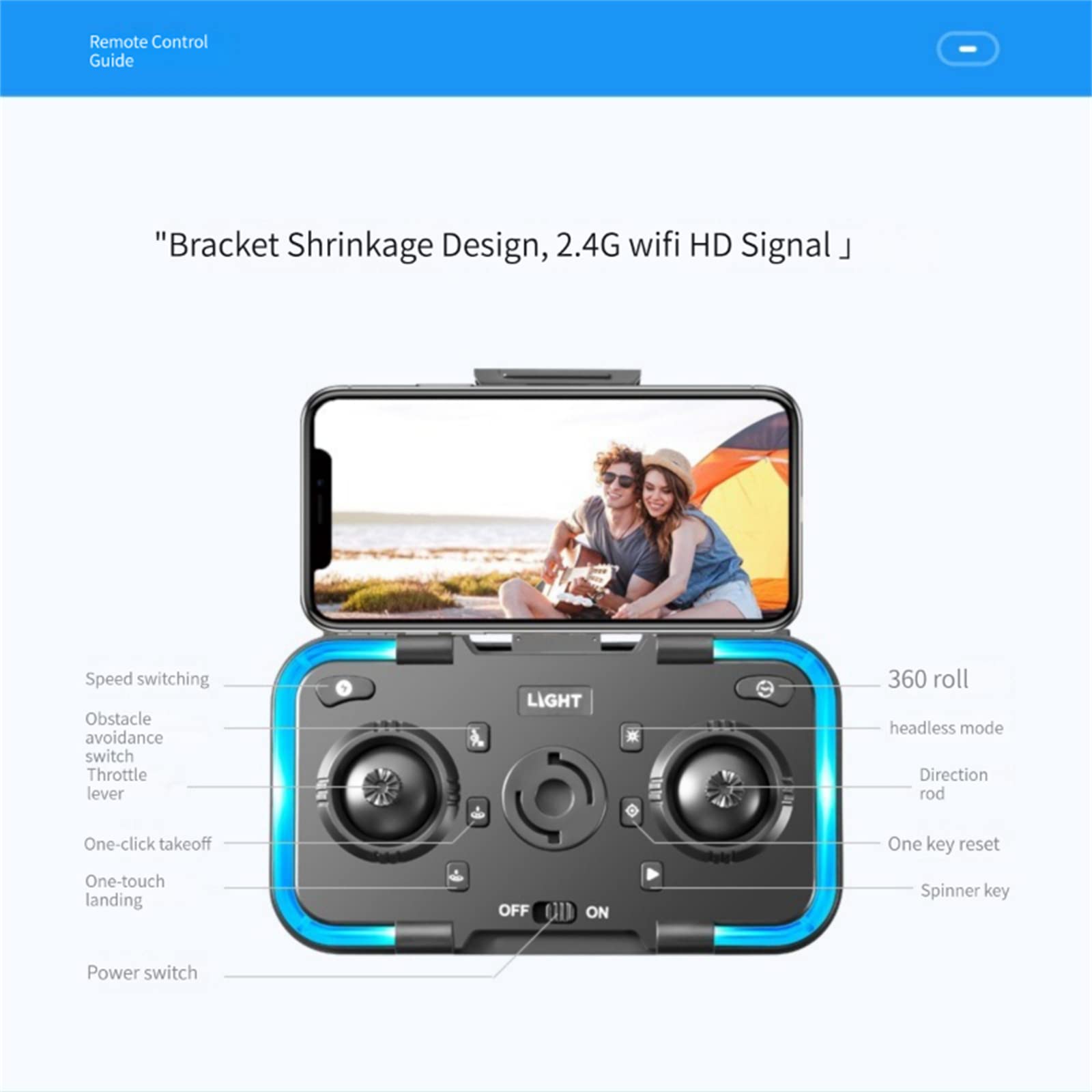 Dron FPV Plegable con Cámara WiFi 4K HD Ajustable, Cuadricóptero RC Ligero para Niños Adultos Principiantes, 2 Baterías Modulares, Desplazamiento Automático, Control De Aplicación