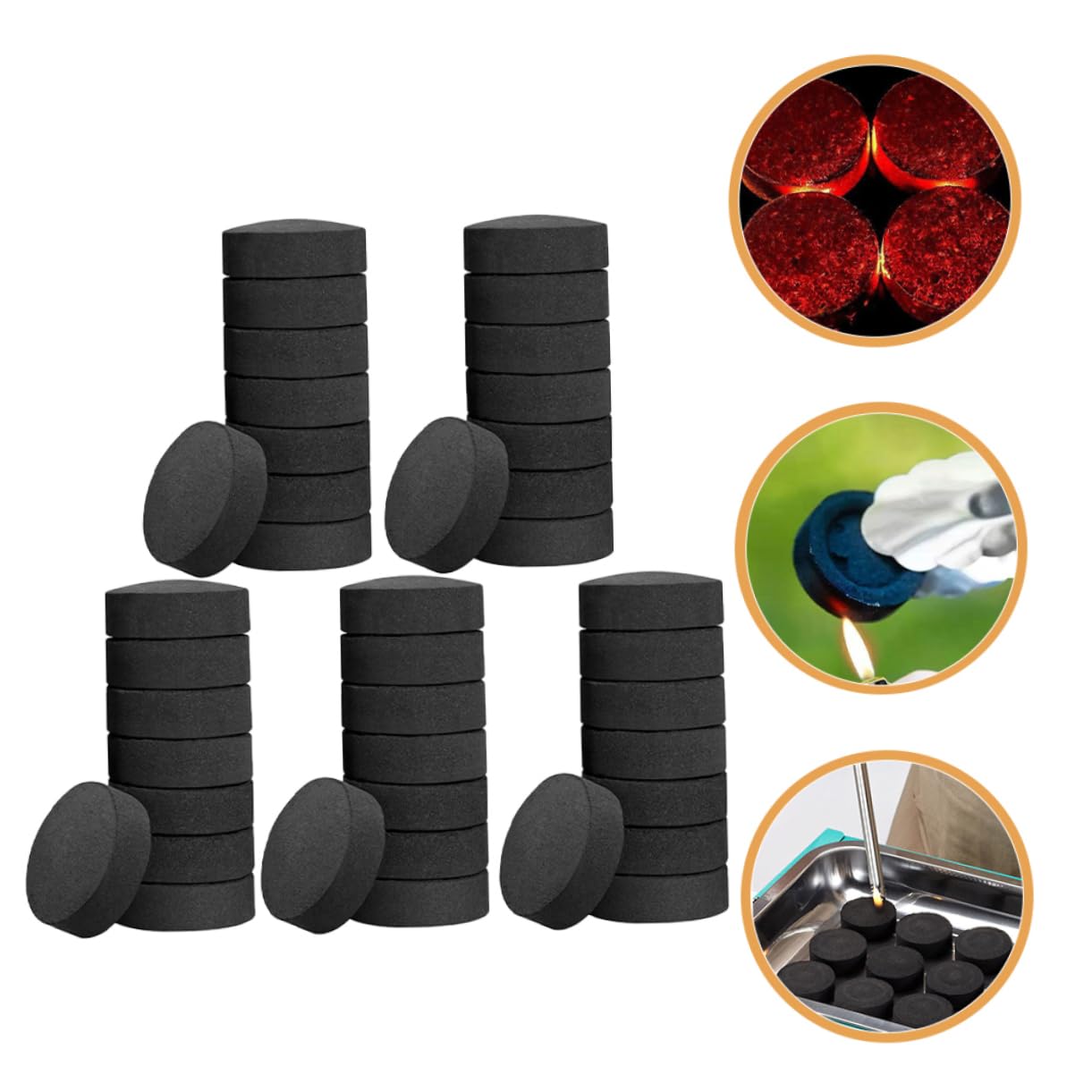 Charbon Naturel 70 Pièces pour Barbecue, Portable et Léger
