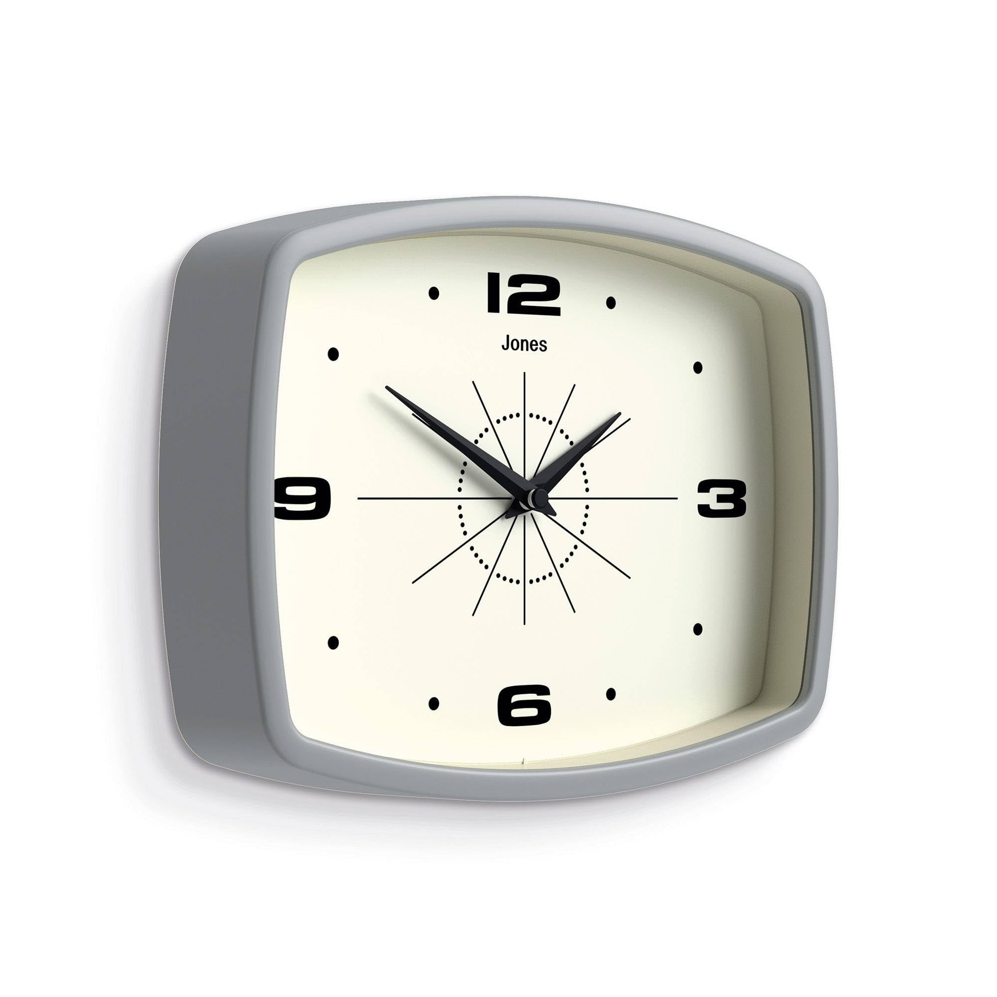 thumbnail: Jones Clocks Movie Wandklok 25cm - Retro Design In Oranje, Voor Keuken Of Woonkamer
