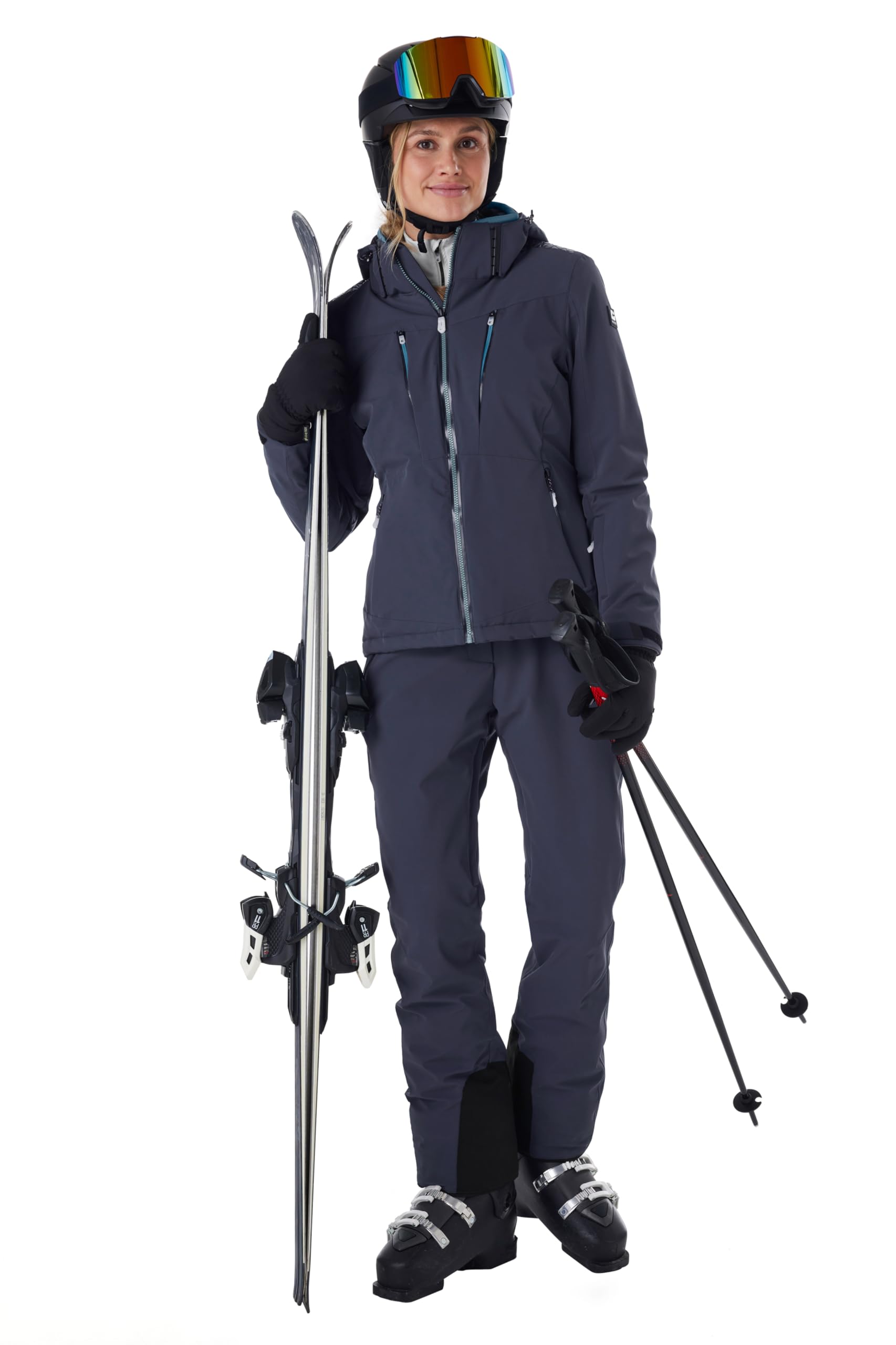 Killtec Damen Skihose/Funktionshose mit abnehmbaren Trägern, Kantenschutz, Schneefang und Beinventilation Ksw 61 Wmn Ski Pnts