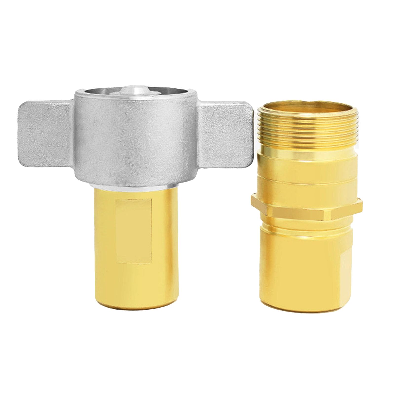 Fafeicy Acoplador Rápido Hidráulico de Bloqueo Roscado de Latón Acoplador Hidráulico de 1 Pulgada NPT 3000 PSI 58 GPM con Válvula de Retención Unidireccional para Camiones de Remolques