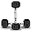 Balelinko Hex Dumbbells Free Weights Set with Metal Handles Rubber Encased Solid Cast Iron Hex Dumbbell in Pair, 3 LBS