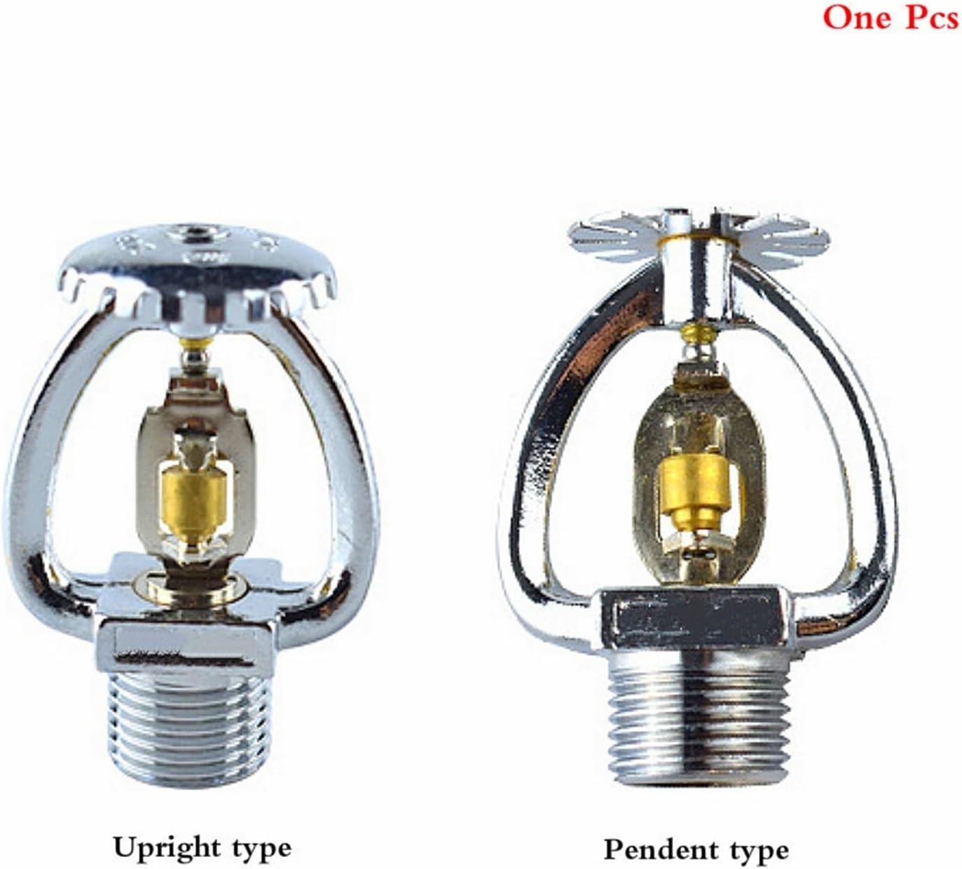 1pcs DN15 72°C Antifreeze Fire Sprinkler, Fusible Alloy Upright/Pendent Head(Upright)
