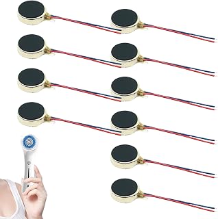 Small Vibration Motors - 10 Pieces DC Vibration Motors, 1x2.7x1cm Small DC Motor, Tiny Button-Type Game Controller Shaker | for Smartphone Electronics Pager Tablet Beauty Device Game Controller