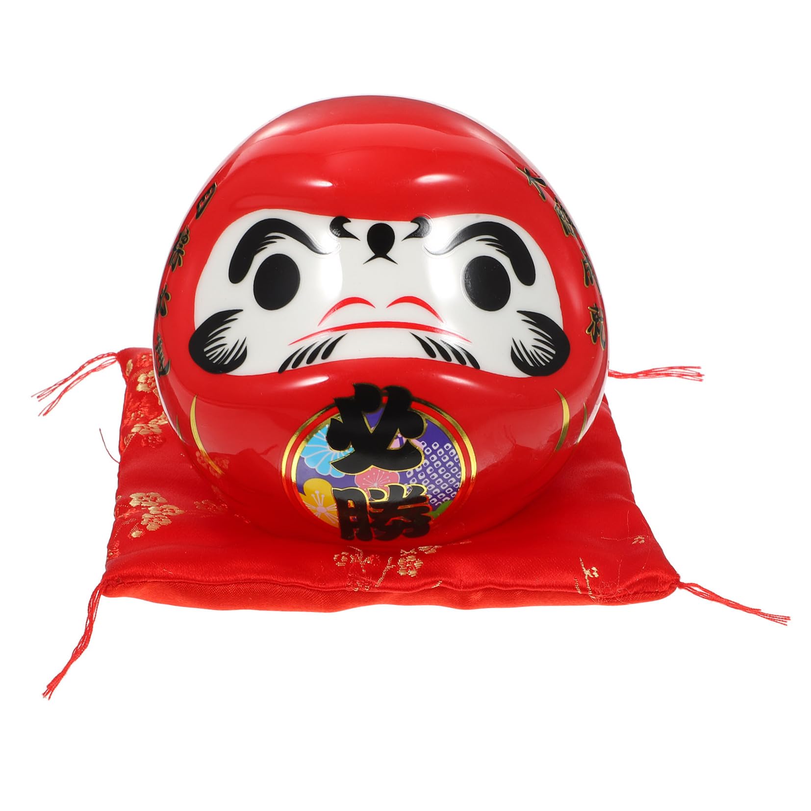 Œuf japonais en céramique rouge VICASKY figurine symbole harmonie chance