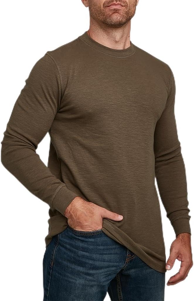 Venado Mens Shirts Long Sleeve Thermal Crew – Water Repellant Shirt for Men