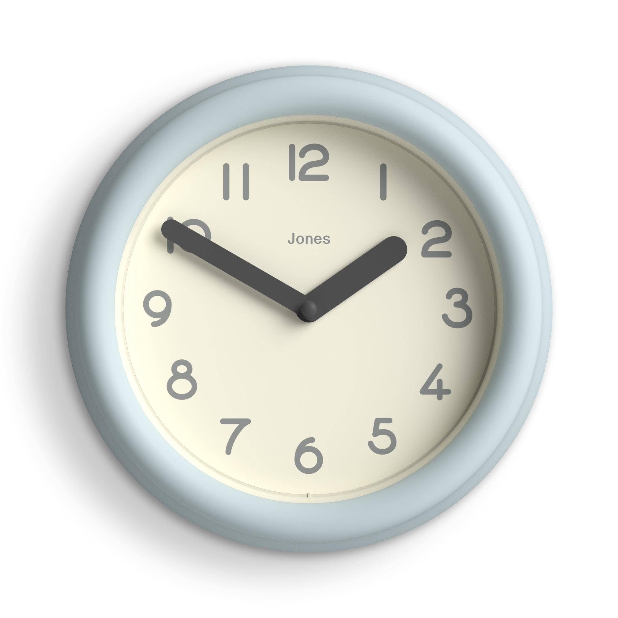 Jones Clocks® Fuze wall clock, Clear Blue, 22 x 22 x 7 cm