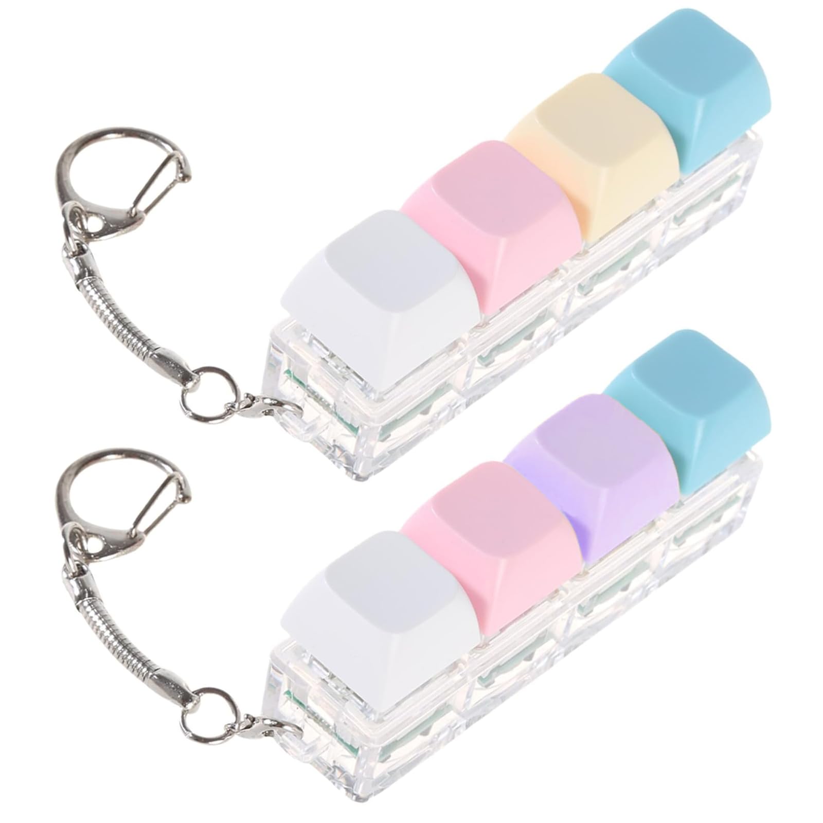 2 PCS Keyboard Fidget Toy, Keyboard Fidget, Fidget Keyboard, Keychain Keyboard