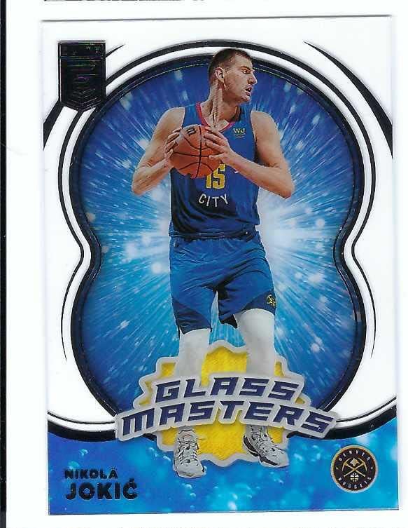 NIKOLA JOKIC 2022-23 Panini Elite Glass Masters #2 Card Denver Nuggets Basketball