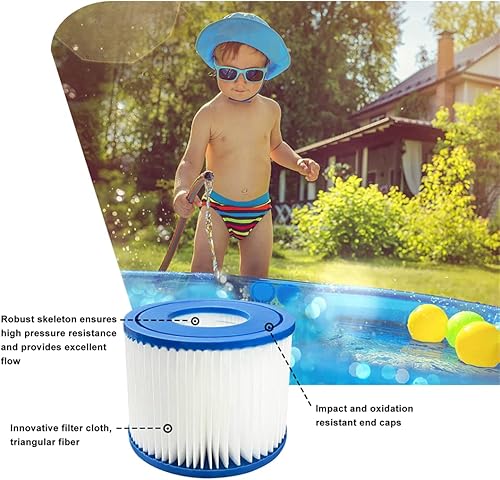 Miniatura 3 de Filtro de spa Type vi y cartucho de repuesto para filtro de bañera de hidromasaje, para Bestway, para Lay-Z Spa, para Coleman 90352E, 58323E, 58323,