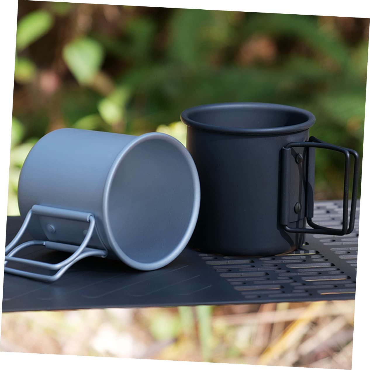 Toyvian 2 Sätze Faltbarer Aus Aluminium Faltbarer Griff Mit Reise Campingbecher Rechteckige Becher Zusammenklappbarer Reisebecher Großer Isolierter 2 Stück * 2