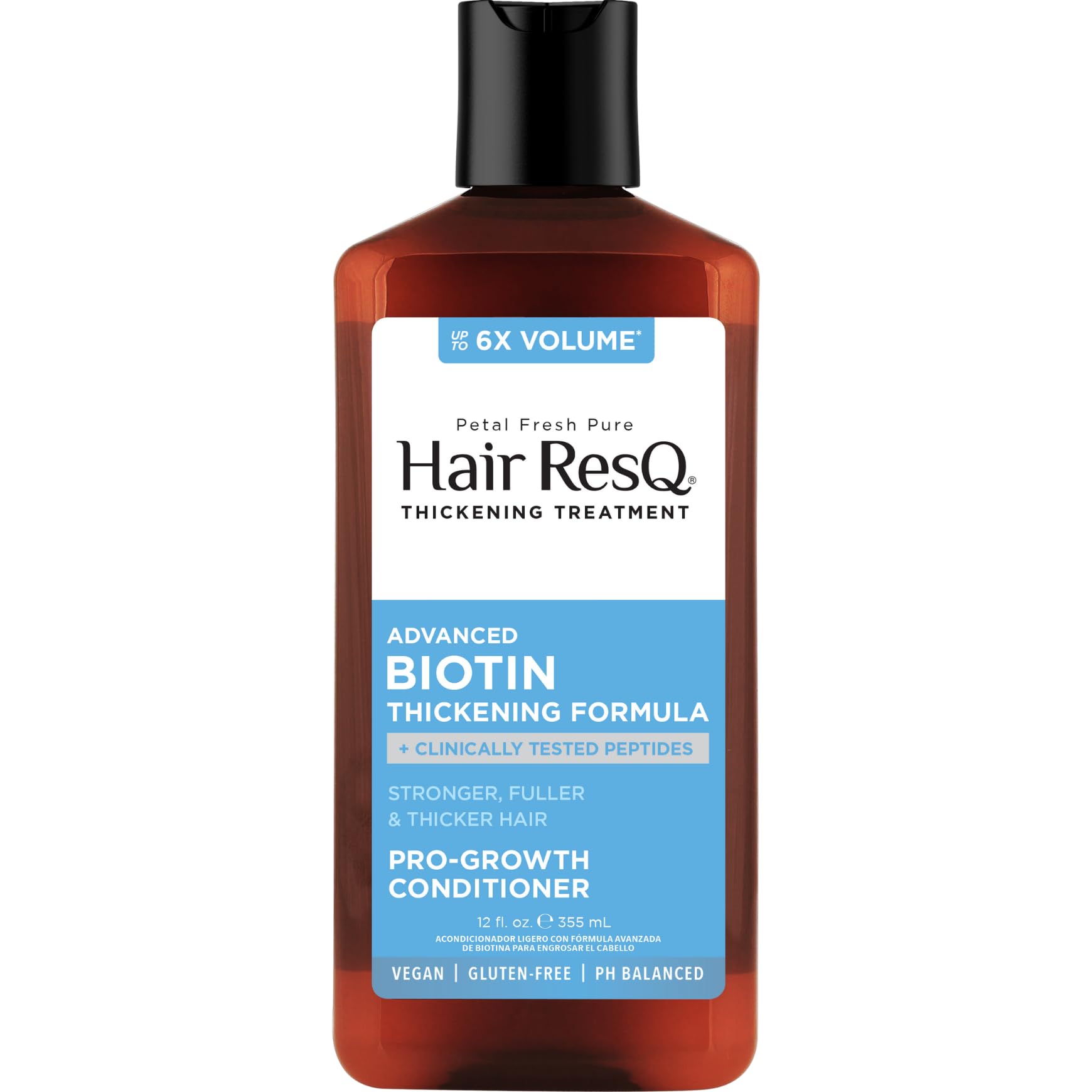 Pure Hair Resq Thickening Treatment Original Formula Weightless Conditioner, For Noticeably Thinning Hair, Volumize, Strengthen Follicles With Biotin-B And Caffeine, 12 Fl Oz (355 ml)