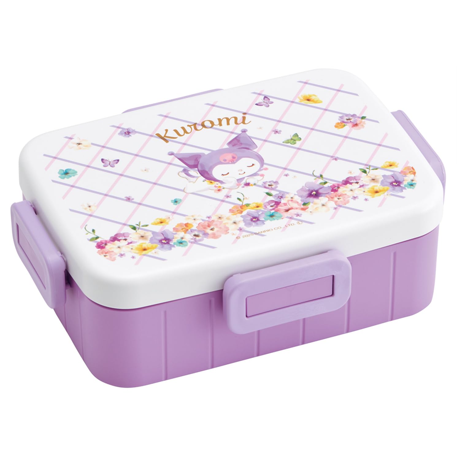 Skater YZFL7-A Adult Bento Box, 4-Point Lock, Lunchbox, 1-Tier, 22.0 fl oz (650 ml), Dishwasher Safe, Microwave Safe, Sanrio Chromi, Pastel Vivid Watercolor Flowers, Girls, Made in Japan : Home & Kitc