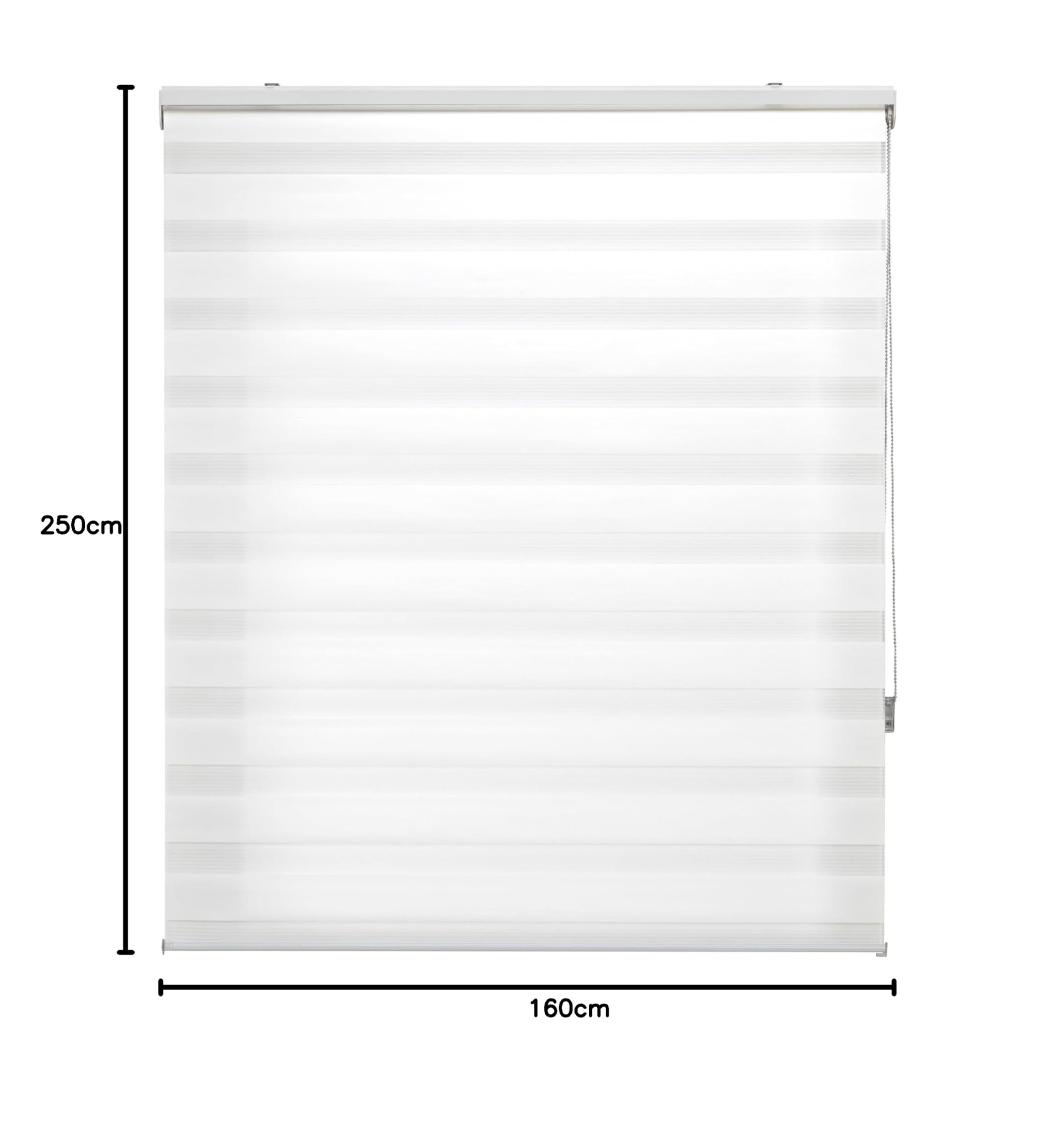 Tenda avvolgibile notte e giorno elegante, dimensioni 160 x 250 x altezza - Tenda a rullo facile installazione Dimensioni tessuto 157 x 245 - Tenda color crema